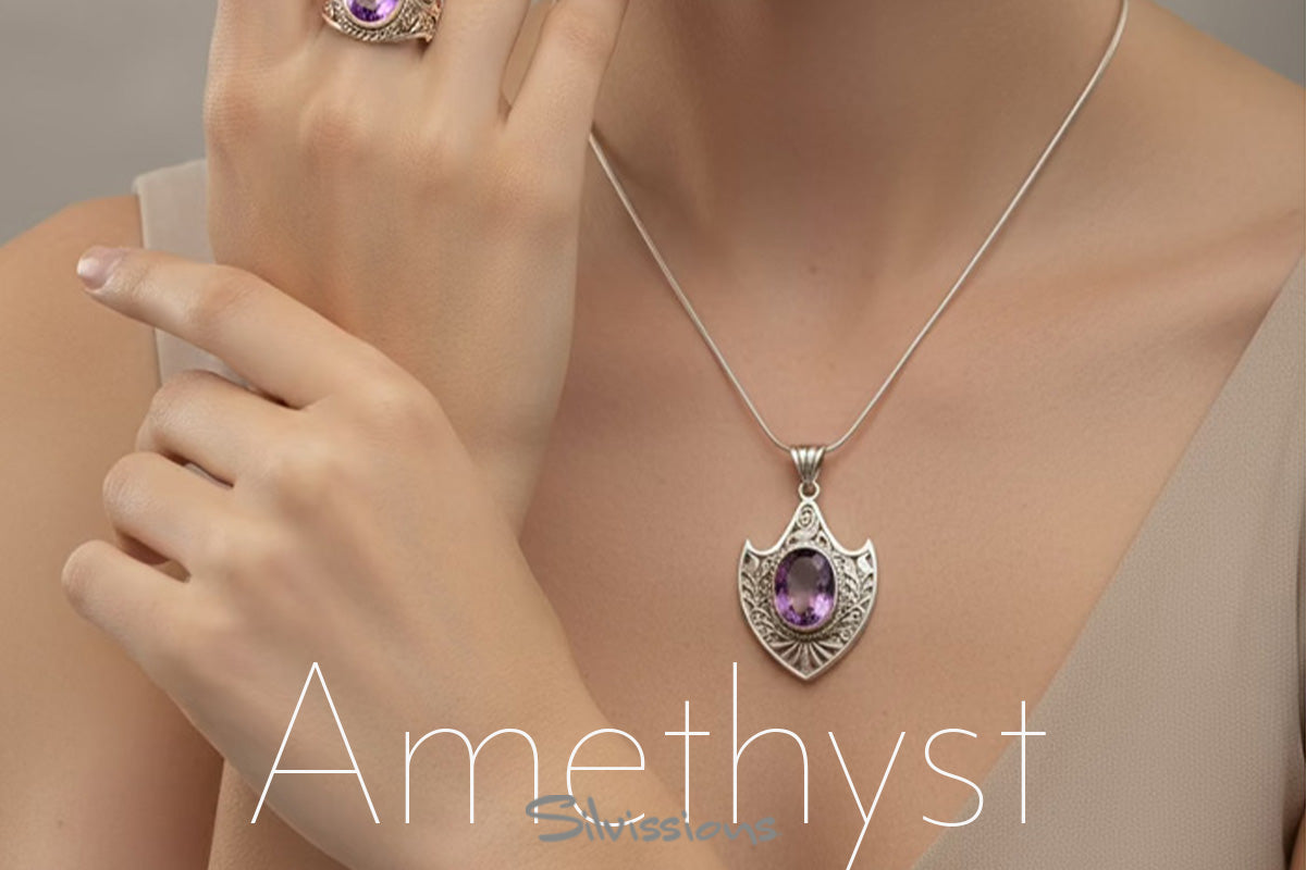 The art of hand making an Amethyst Pendant Necklace