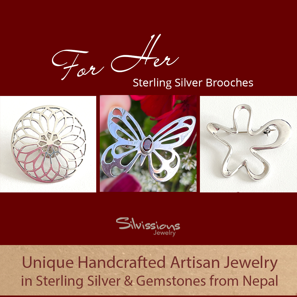Sterling Silver Brooches handcrafted for Women
