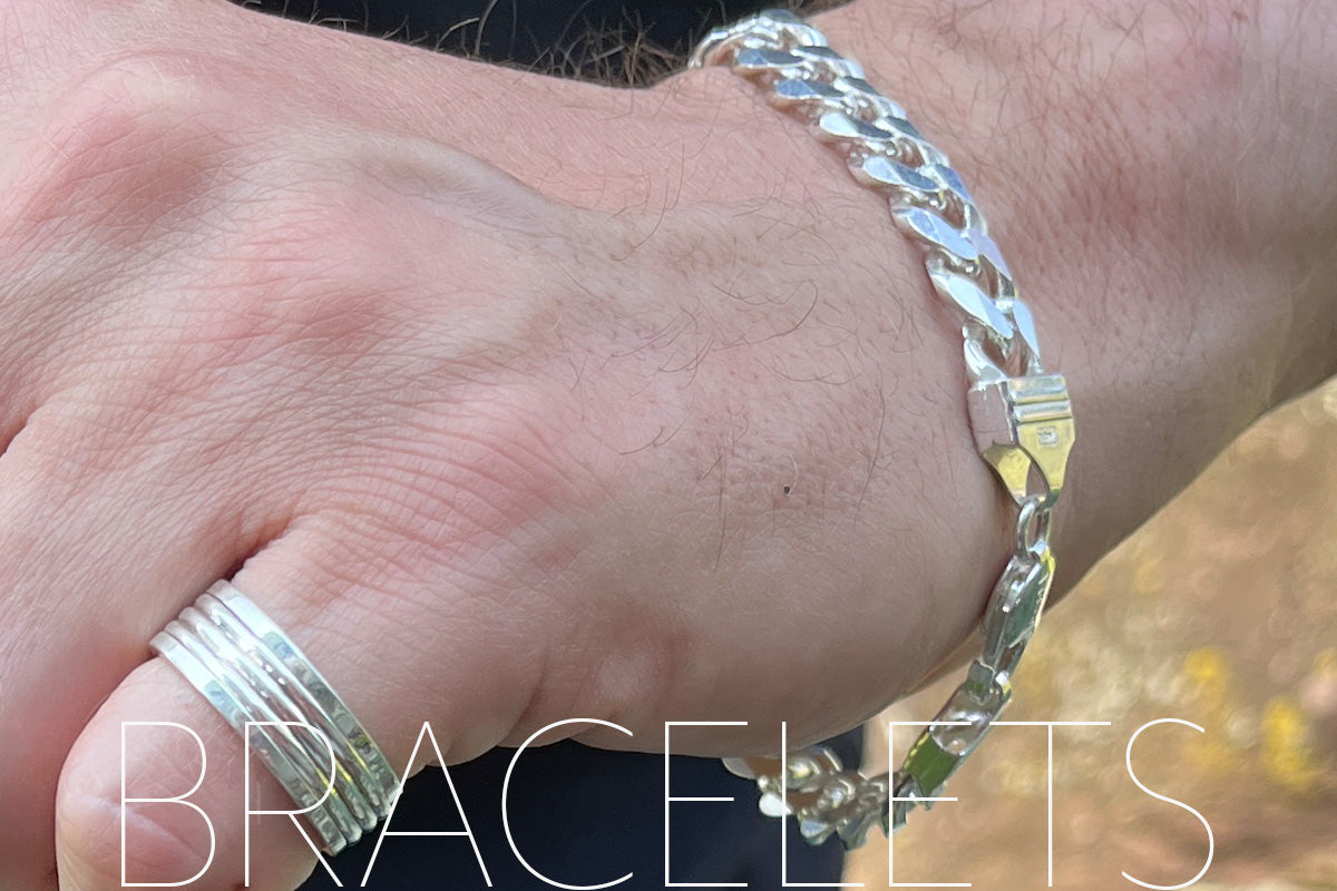 Handmade Sterling Silver Bracelets for Men