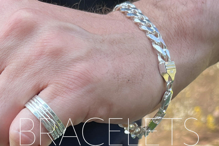 Handmade Sterling Silver Bracelets for Men