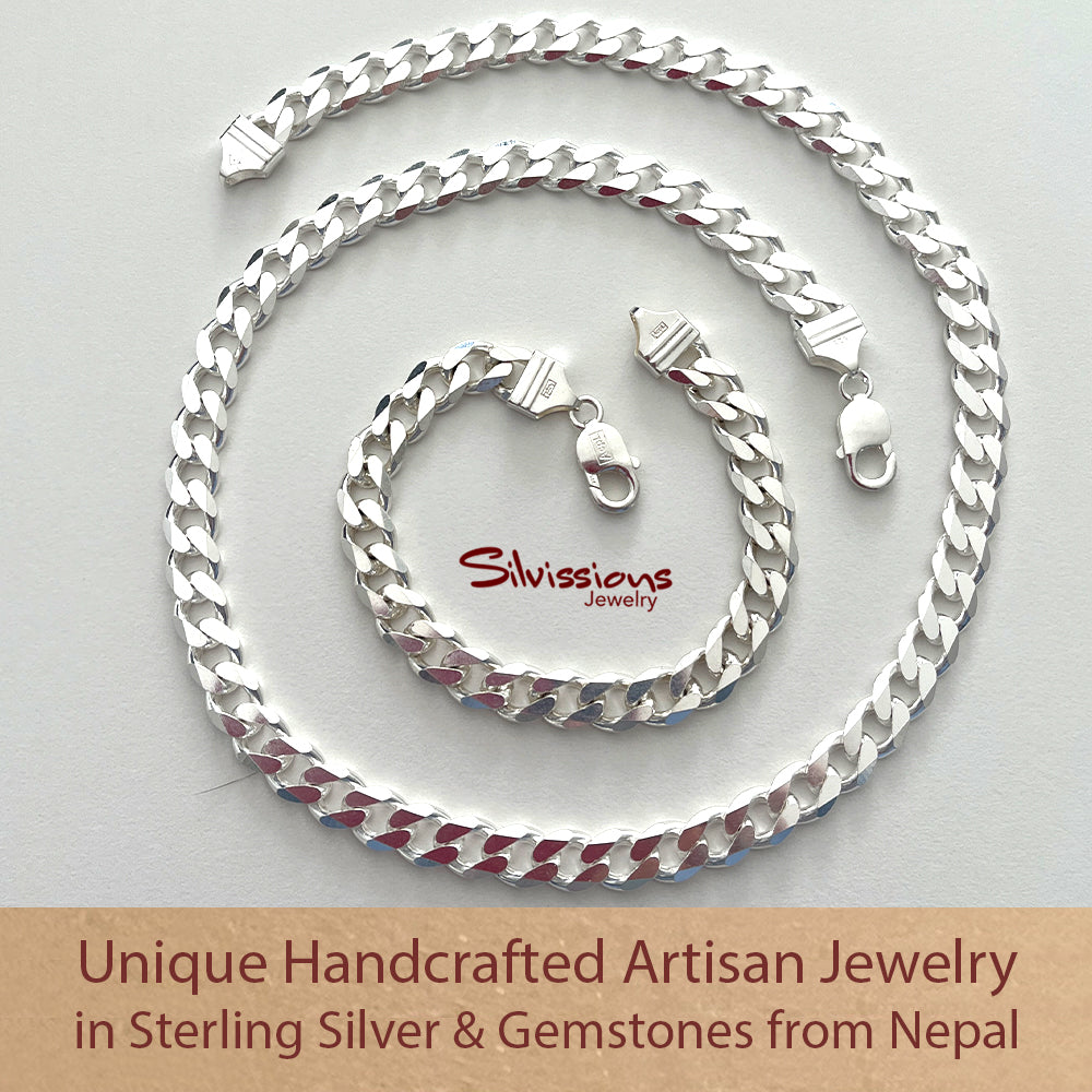 Sterling Silver Necklaces handcrafted for Men