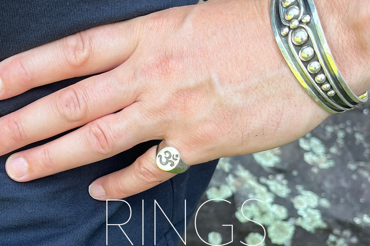 Handmade Sterling Silver and Gemstone Rings for Men