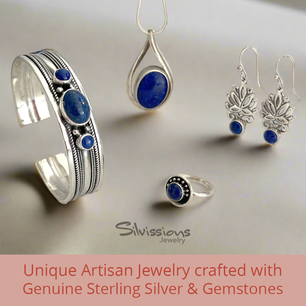 Lapis Lazuli Gemstone Jewelry handcrafted in Sterling Silver