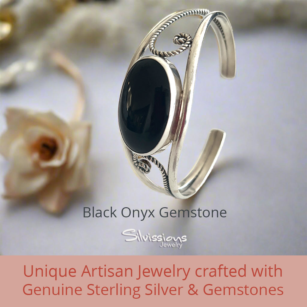 black-onyx-gemstone-cuff-bracelet-sterling-silver-silvissions-jewelry.com