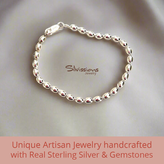 Bridal Bracelet handcrafted in Sterling Silver - The Bridal Beads