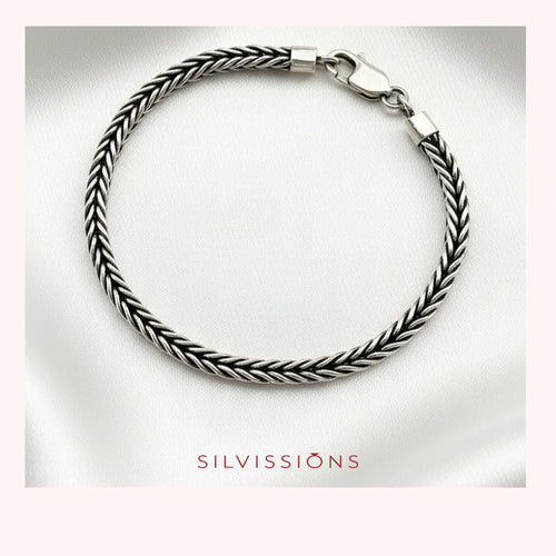 Foxtail chain bracelet in Sterling Silver