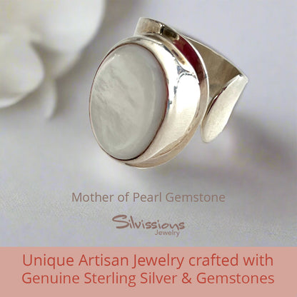 gemstone-rings-mother-of-pearl-sterling-silver-silvissions-jewelry.com