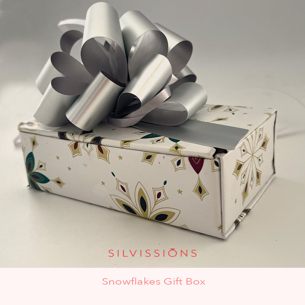 Gift Box wrapped in Snowflakes