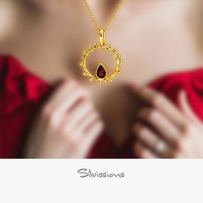 gold-plated-necklace-pendant-red-garnet-18k-24k-girl-height-1000-width-1000