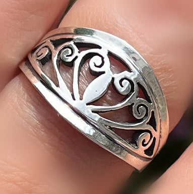 Handcrafted Rings - Delightful Swirls in Sterling Silver