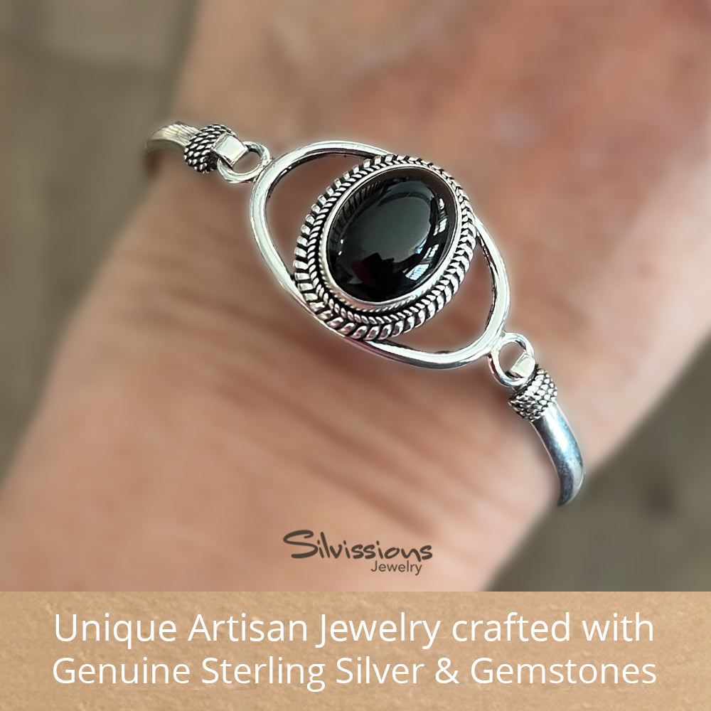 silver-bangle-bracelet-black-onyx-gemstone-silvissions-jewelry.com