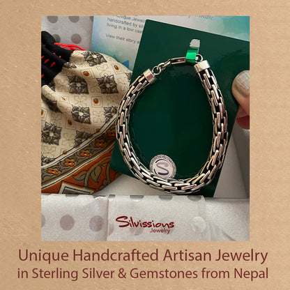 Sterling Silver Bracelet for Men handcrafted in Links