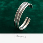 Sterling silver cuff bangle