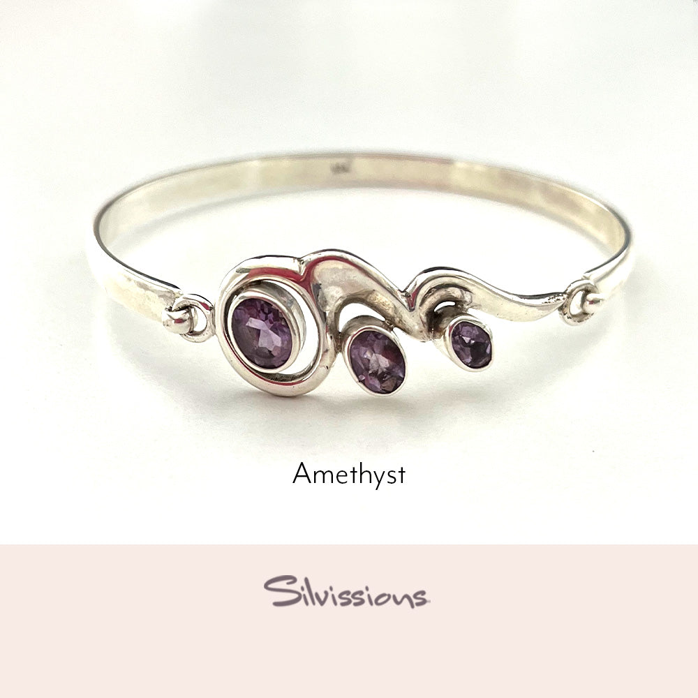 Handcrafted Sterling Silver Bracelets with Stylish Gemstones