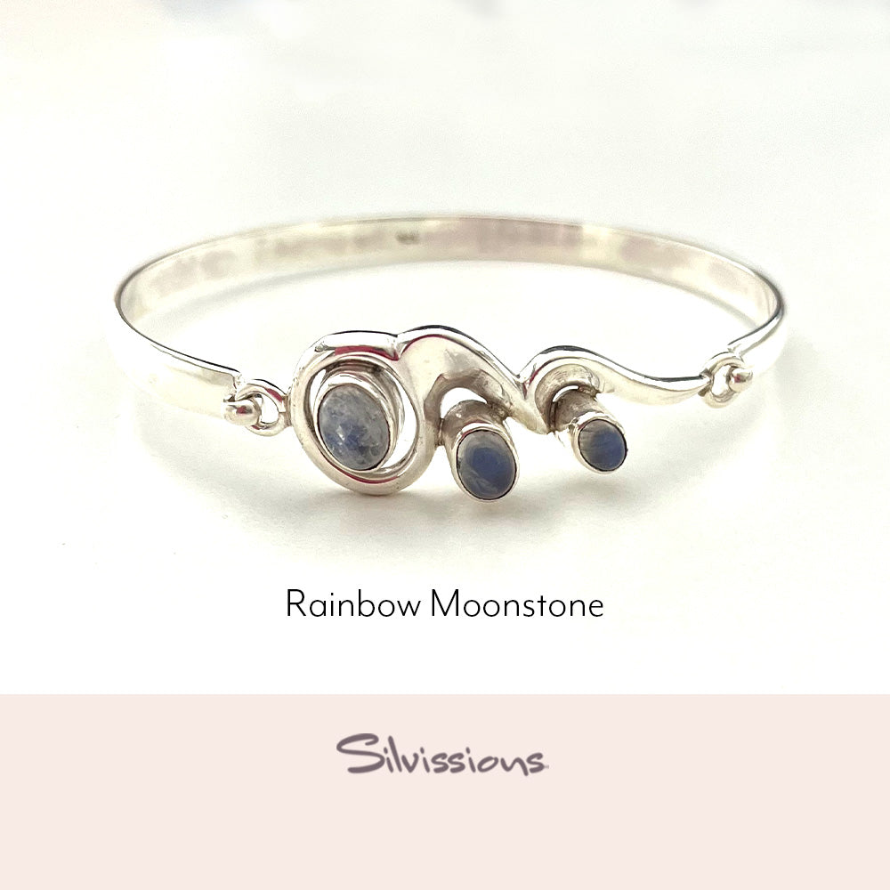 Handcrafted Sterling Silver Bracelets with Stylish Gemstones