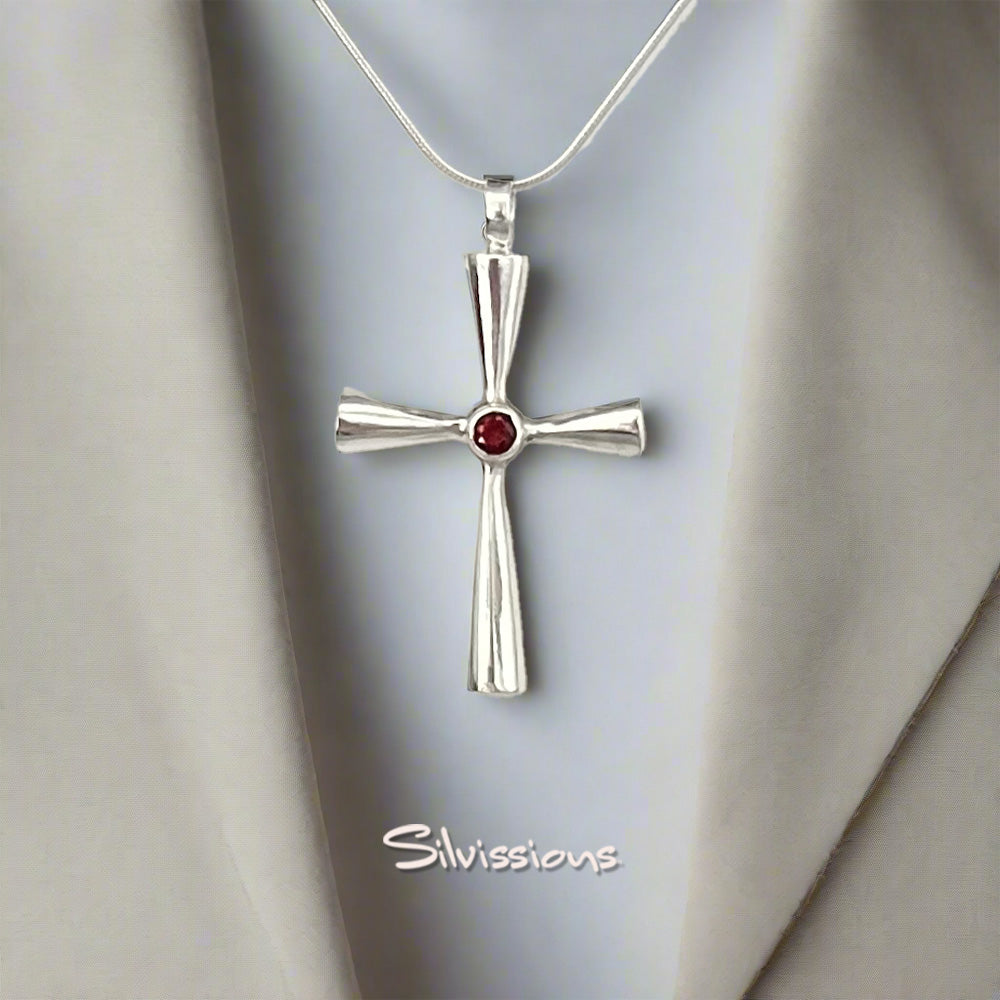 sterling-silver-cross-necklace-for-women-red-garnet-gemstone-silvissions-jewelry.com-P-14