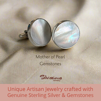 sterling-silver-cufflinks-mother-of-pearl-gemstones-silvissions-jewelry.com