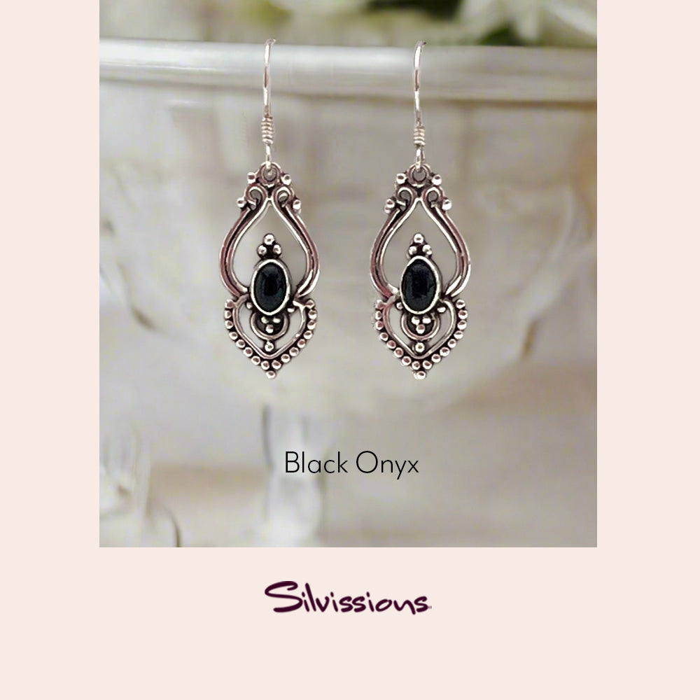 sterling-silver-dangle-earrings-for-women-black-onyx-gemstone-E-15