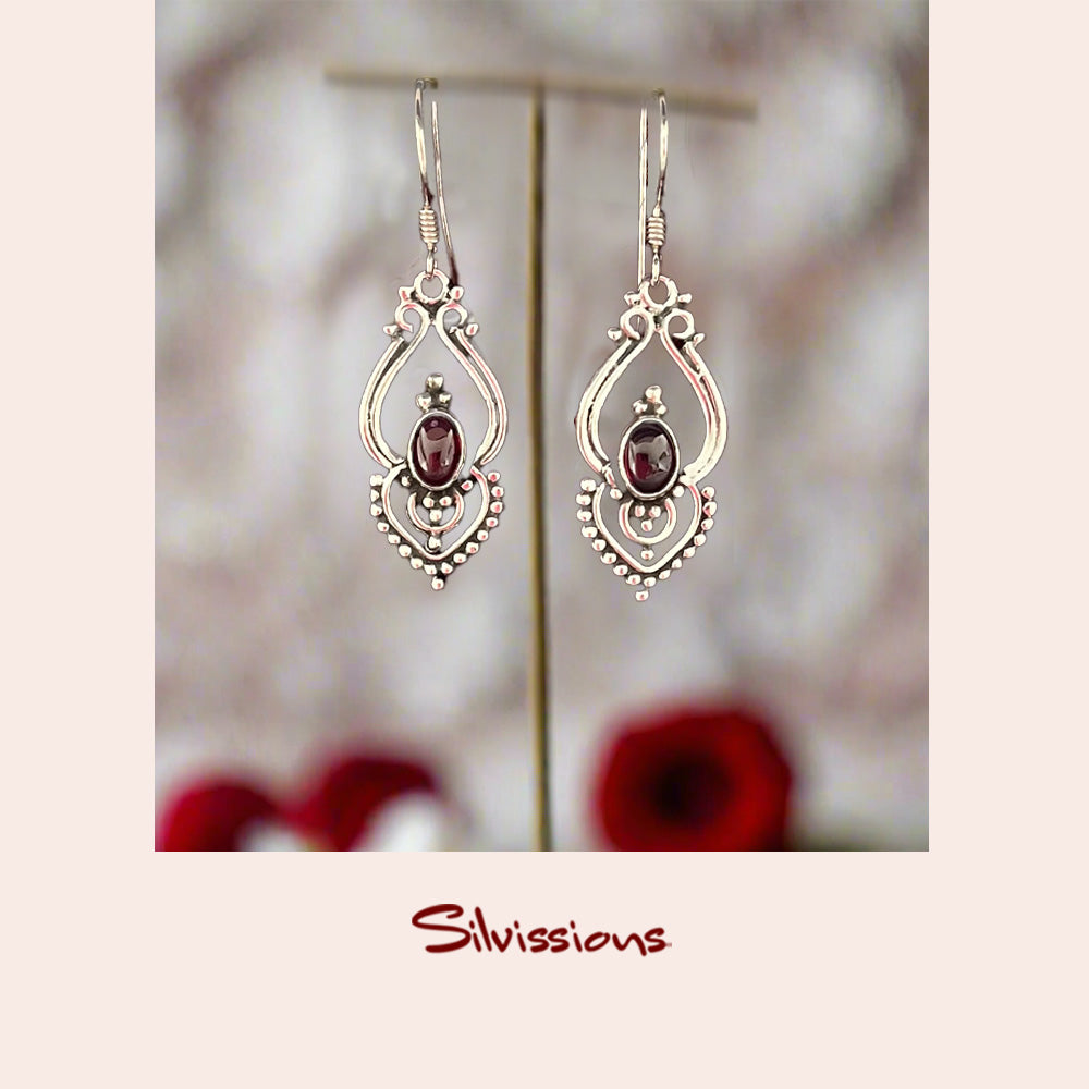 sterling-silver-dangle-earrings-for-women-red-garnet-gemstone-E-15