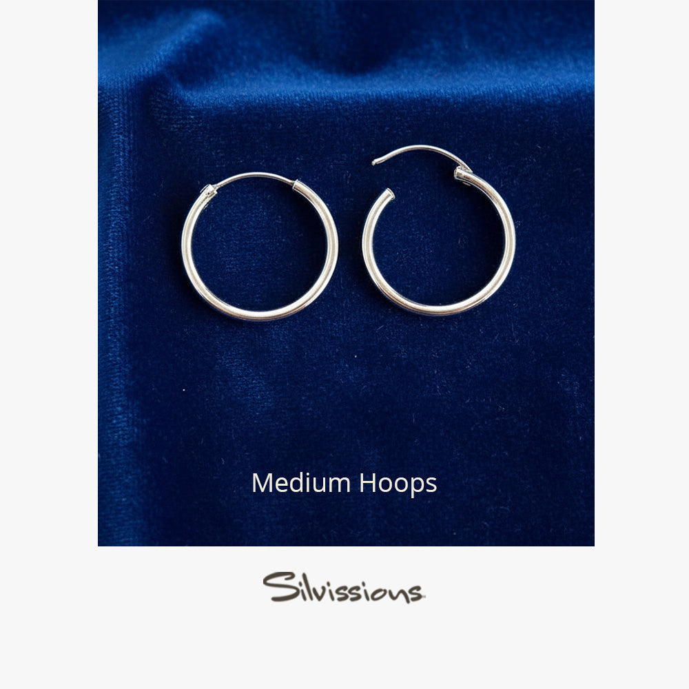 Handmade Sterling Silver Classic Hoops
