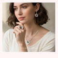 Necklace with a pendant worn by a person, featuring the brand 'Silvissions'.