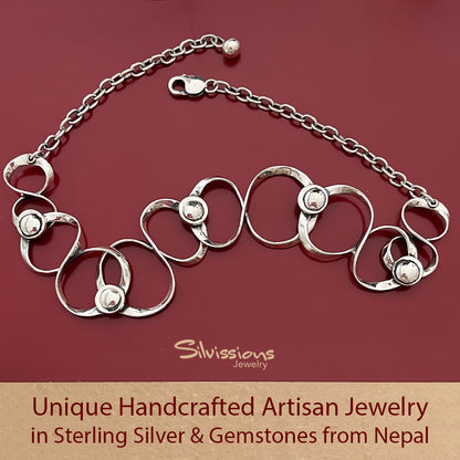 Sterling Silver Necklace handcrafted for a Fashionable Woman