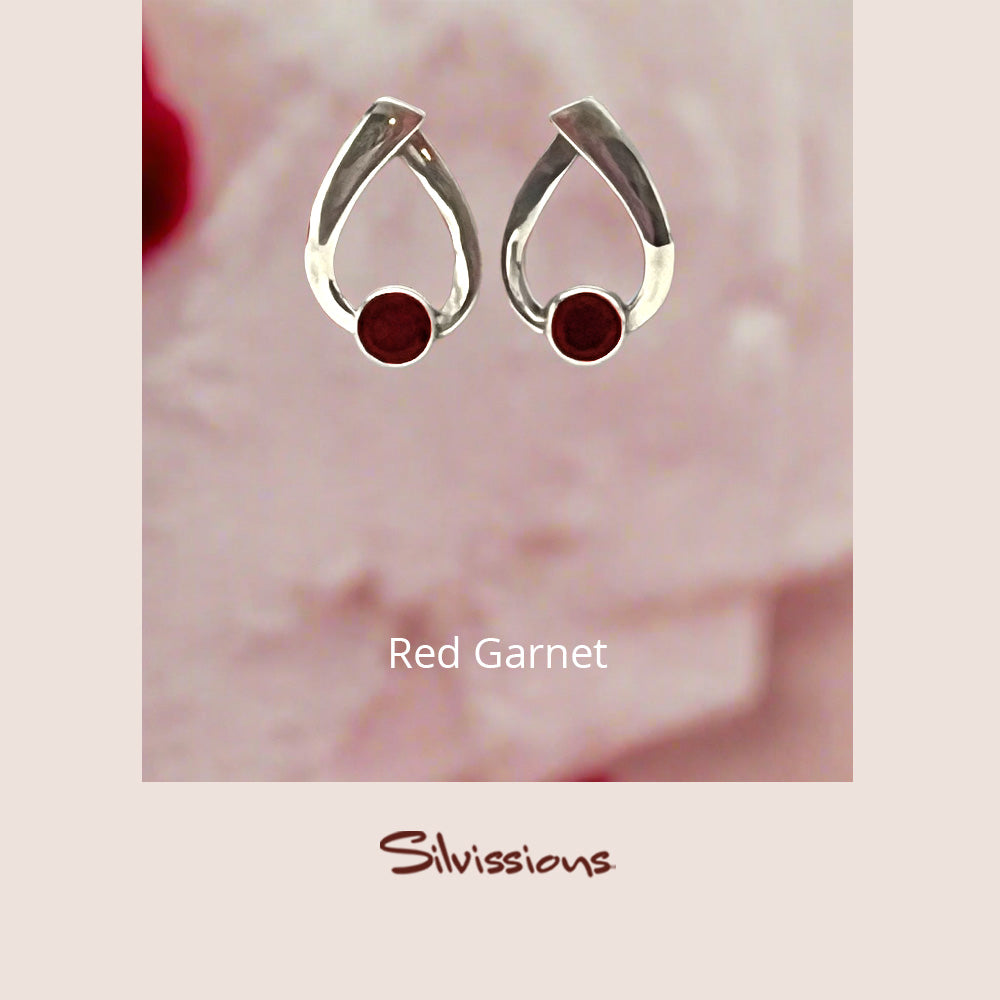 sterling-silver-red-garnet-gemstone-stud-earrings-silvissions-jewelry.com-classy-ribbons-E-11