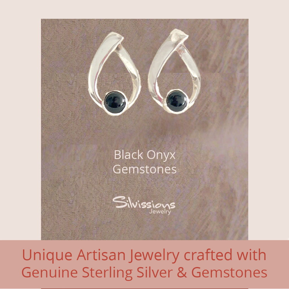 sterling-silver-stud-earrings-black-gemstones-silvissions-jewelry.com