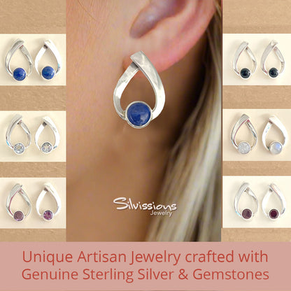 sterling-silver-stud-earrings-gemstone-earrings-silvissions-jewelry.com