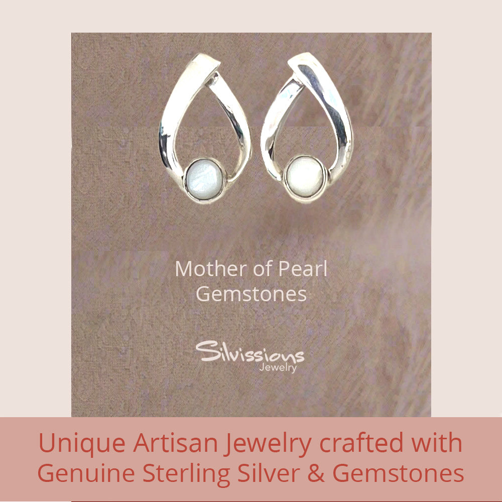 sterling-silver-stud-earrings-mother-of-pearl-gemstones-silvission-jewelry.com